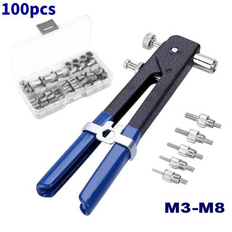 Kit De 6 Pinces à écrous à Riveter Manuelles - Tailles M3, M4, M5, M6, M8, M10 Pour Bricolage Et Professionnels