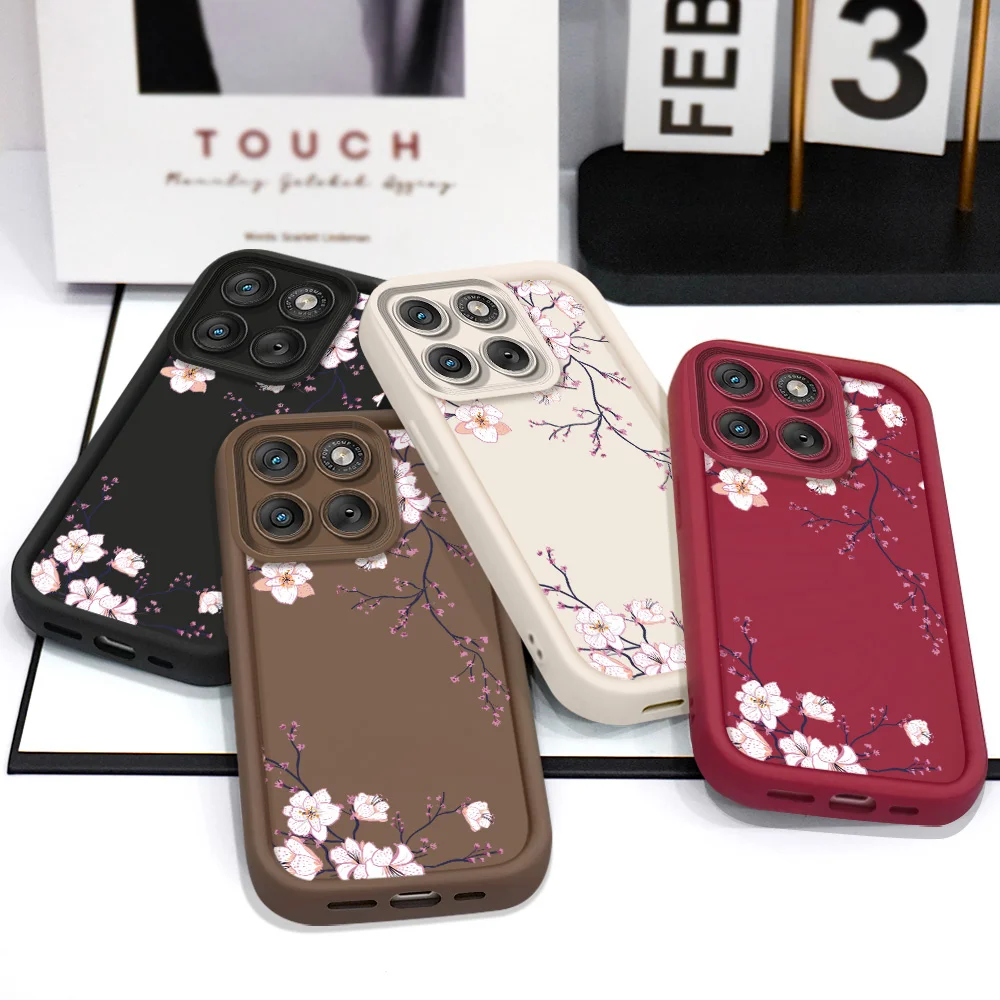Frühlingsblumen Handyhülle für Motorola Edge 70 60 50 40 Pro Ultra Fusion Stylus Neo 4G 5G Staircase Soft Cover