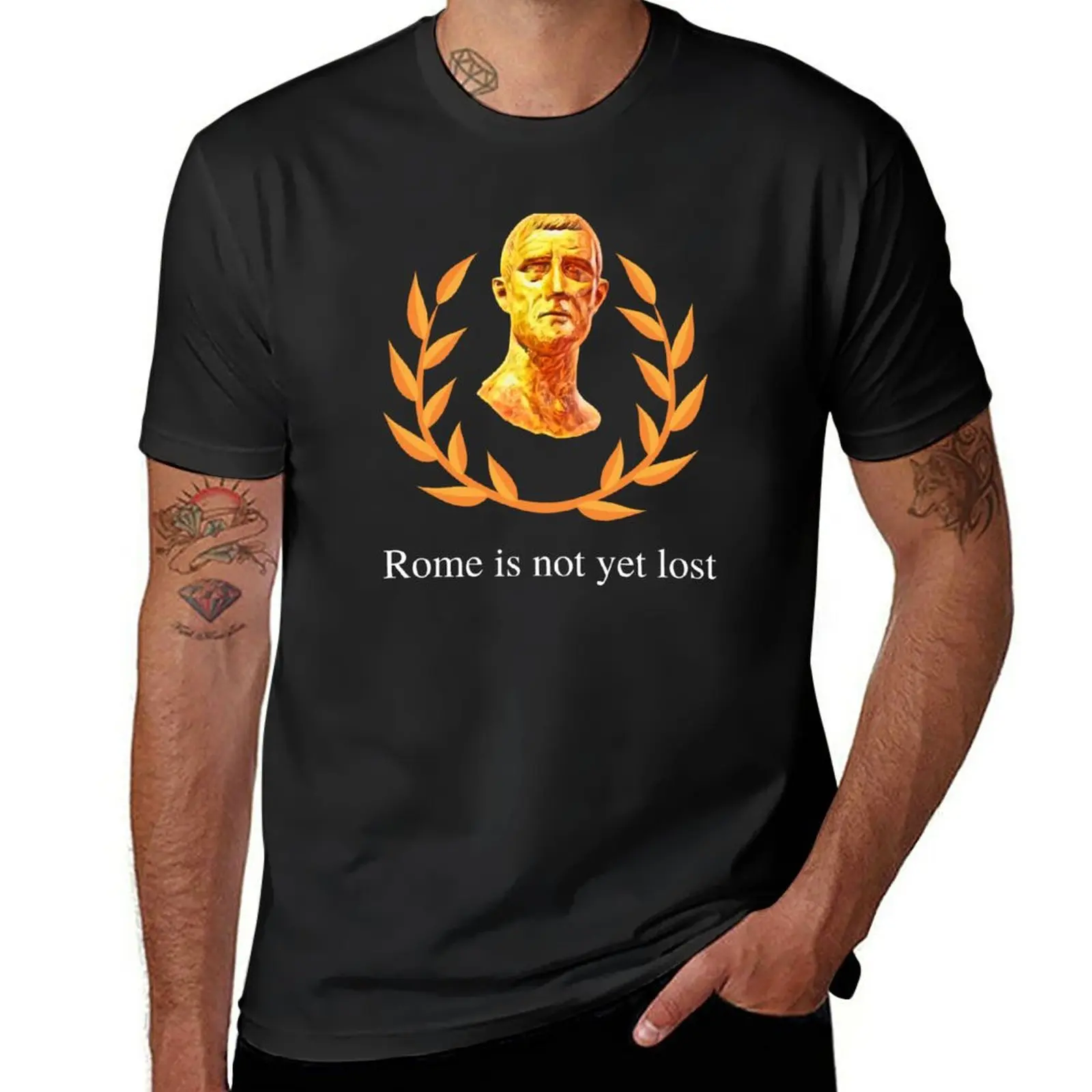 

New Rome is not yet lost (Masked version) T-Shirt funny t shirt man clothes blank t shirts tshirts for men