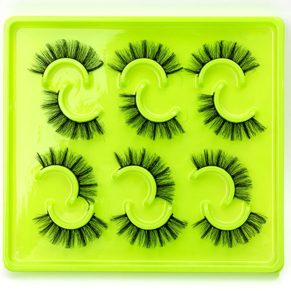 NEUE 6 Paar 8D-Nerzwimpern, 100 % tierversuchsfreie Wimpern, wiederverwendbare Wimpern, natürliche Wispy-Falsche Wimpern, Make-up-Streifen, flauschige Katzenwimpern – Detail 4