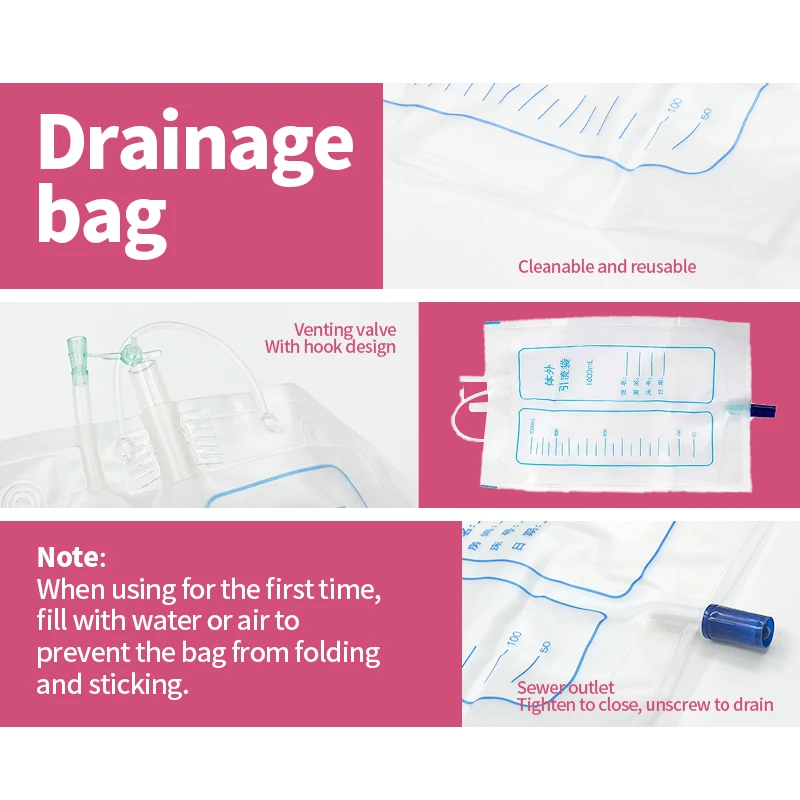 Urine Bag Urinal Collector Urinary Incontinence For Women Urination Catheter Device Urinating Bag Silicone Reusable