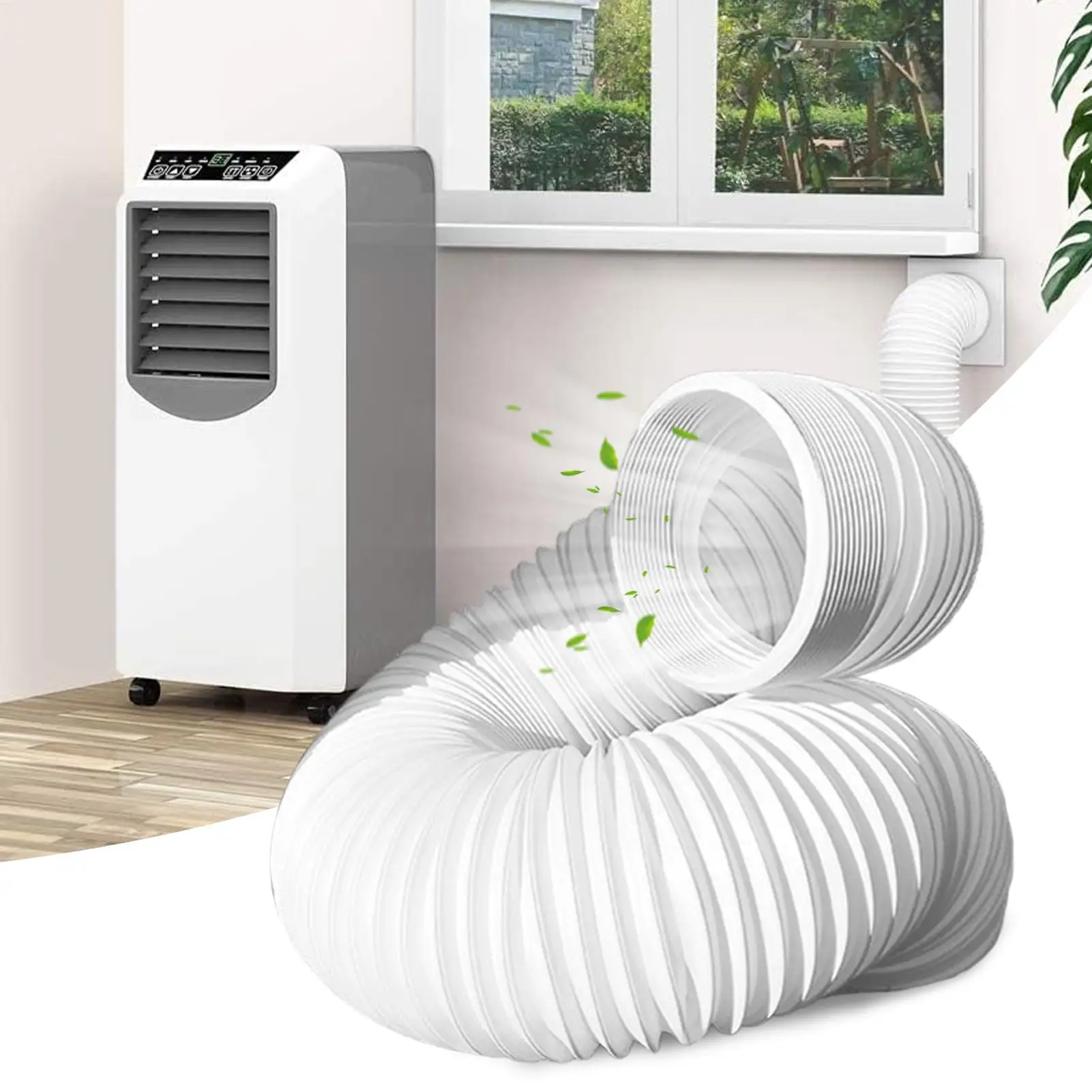 Air Conditioner Hose Portable Exhaust Vent Adjustable Length High Strength Tube Part for Tent RV Window Outdoor Room Indoor