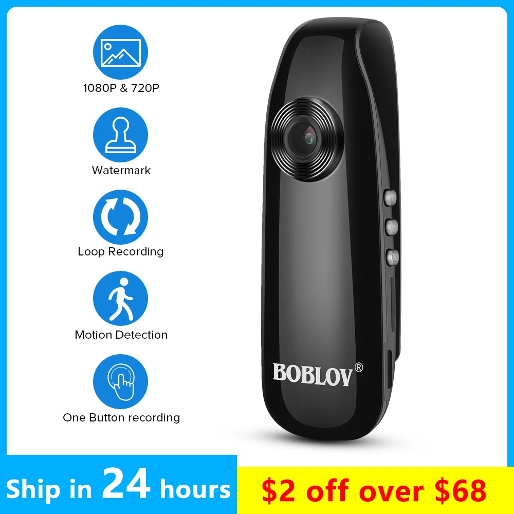 BOBLOV Mini Portable Camera Full HD 1080P Police Video
