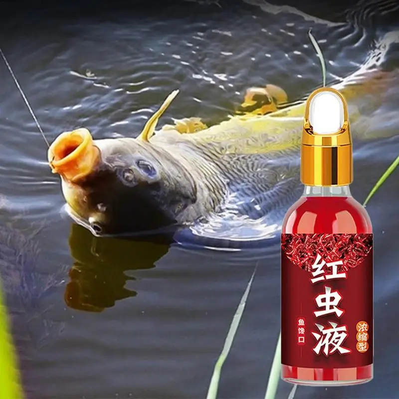 100ml Strong Fish Attractant Concentrated Red Worm Liquid Fish Bait Additive High Concentration FishBait For Trout Cod Carp Bass