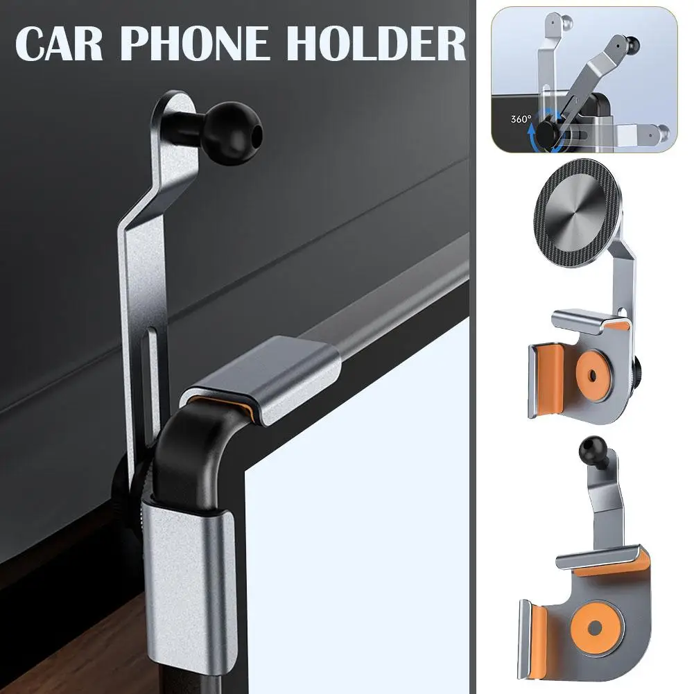 Car Phone Holder Screen Side Mount For Tesla Y/HIGHLAND 2024 Magnetic Adjustable Car Phone Holder Accessries W6X2