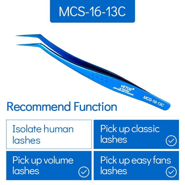 Vetus MCS All size single pack tweezers for eyelash extensions