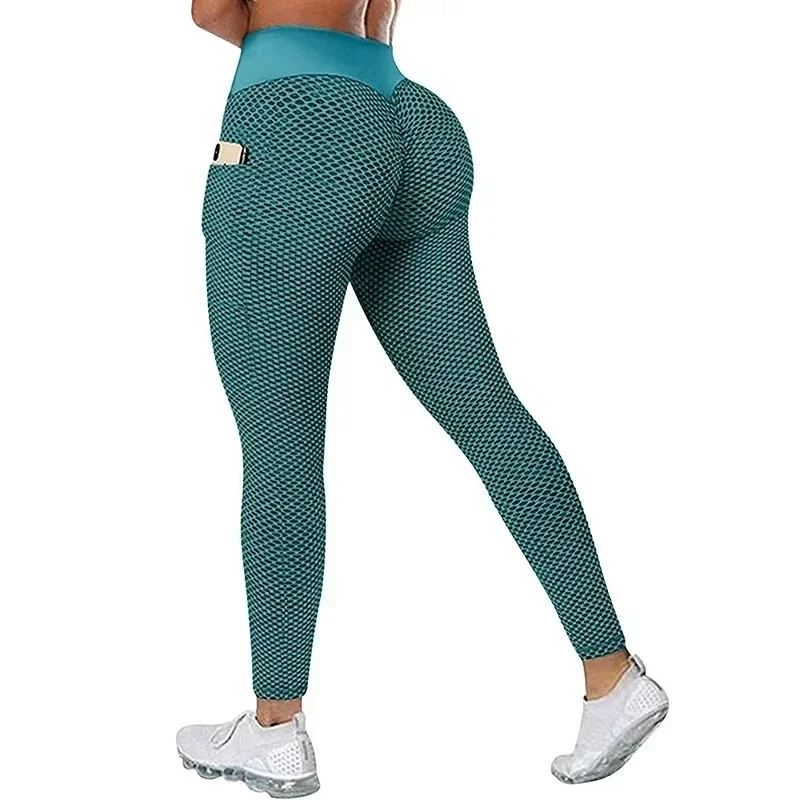 Women Yoga Leggings Double Hidden Zippers Mesh Shape Gym Panties Crotchless