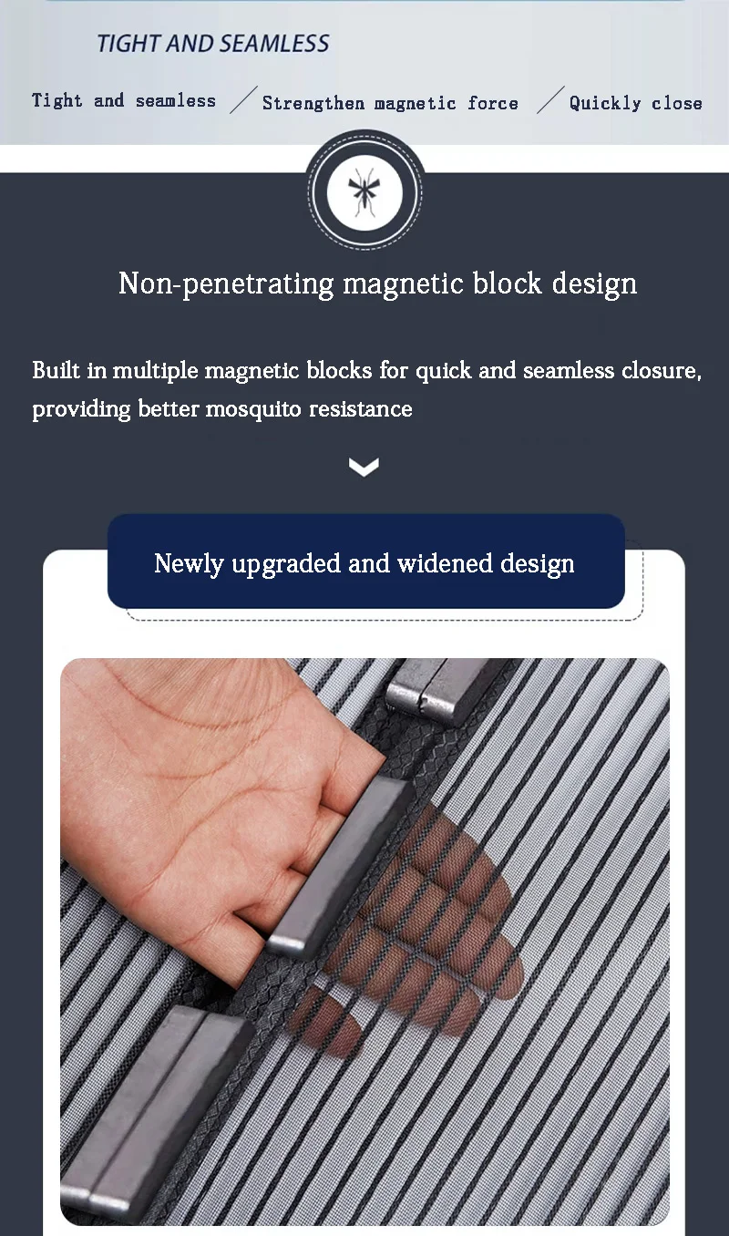 Description Picture 5 of itemSide opening mosquito proof door curtain 2024 summer new high-end magnetic suction strong magnetic screen door and window screen