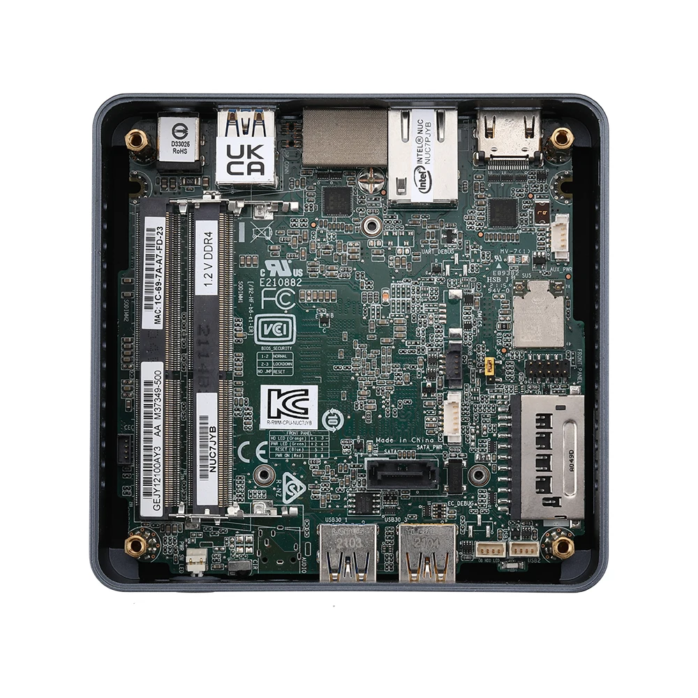 Qotom Mini PC Q10531N Pentium J5005 Quad Core 1.5 GHz Processor 2x HD 2.0, Original NUC7JYB Board 5