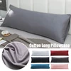 51*137cm Long Body Pillowcase Ultra Soft Cotton Pillow Case Solid Color Long Lovers Wedding Pillowcases Decorative Throw Pillow 1