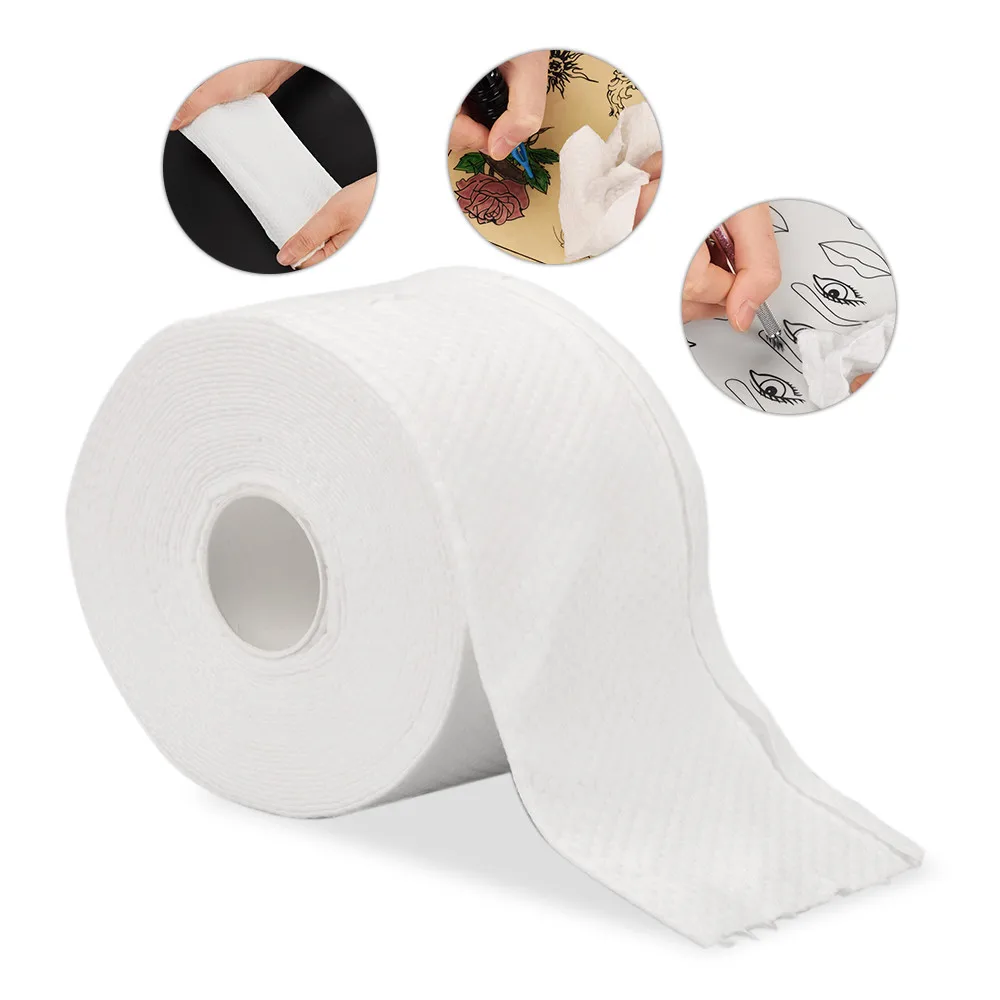 

1 Roll 50m 13CM*23CM Tattoo Wipe Tissue Disposable Facial Towel Kneading Cotton Breakpoint type Cleaning Paper Tools