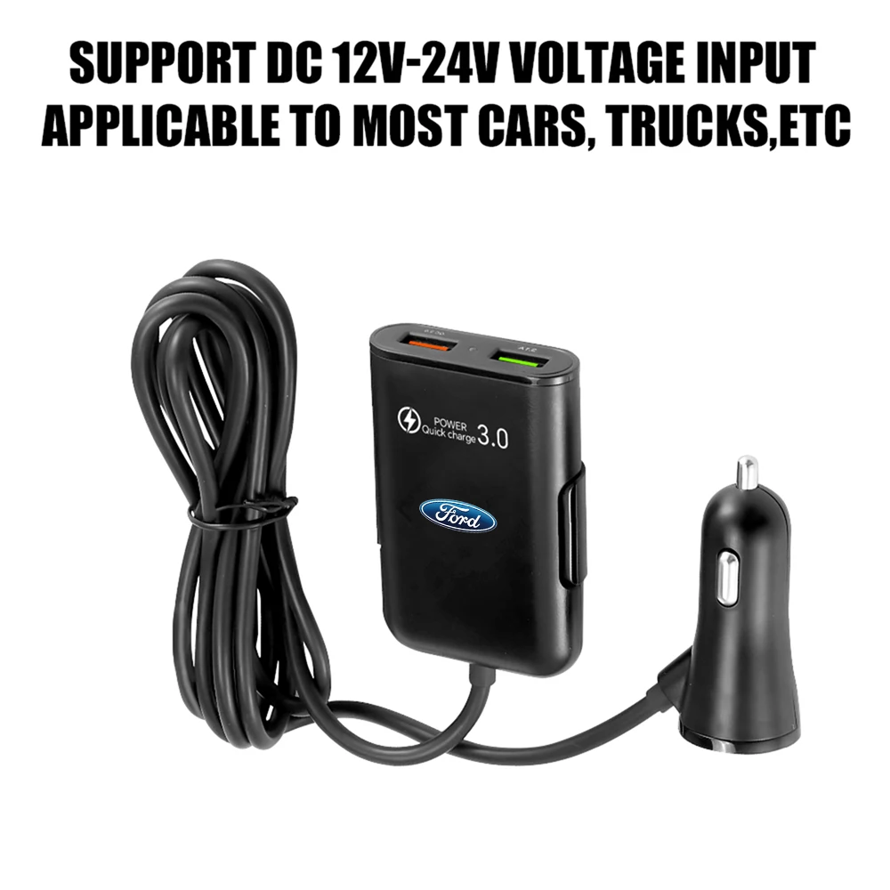 Caricabatterie per auto 25W QC3.0 PD a doppia porta con ricarica rapida per telefono, caricatore rapido di tipo C per Mustang Fiesta ST Ford - Image 2