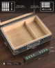 Cigar Humidor,Full Glass Top Cigar Box with Humidifier and Hygrometer,Crushproof Case,Cedar Wood Lining Storage for 20-25 Cigars 2