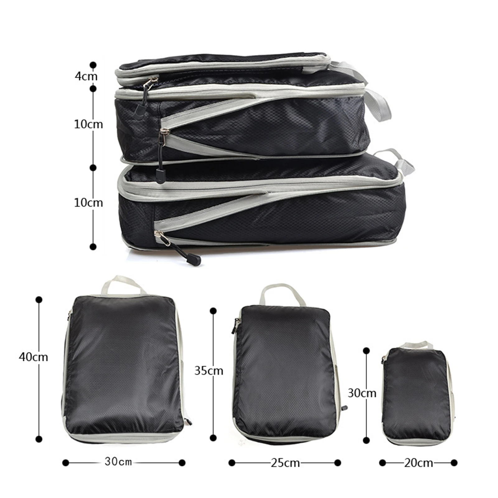 

4-Piece Set Travel Storage Bag Durable Wear Resistant Lightweight Bag for Storing Lingerie Undies Ties