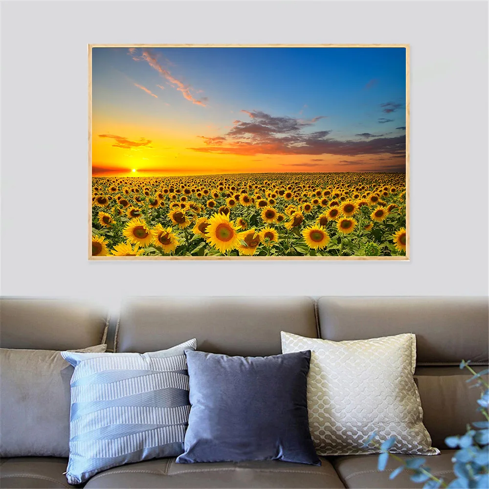 Leinwand Malerei Sonnenblumen Bilder Kunst Poster Und Drucke Hause Wand  Gemälde Für Wohnzimmer Dekoration Kein Rahmen - AliExpress, image size:1000x1000