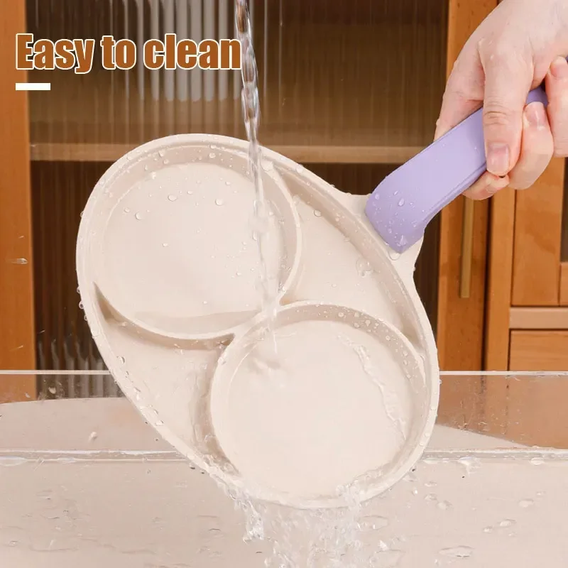 Small Fried Egg Pancake Pan 2-Cup Nonstick Egg Omelet Frying Pan Thickened Breakfast Burger Maker Steak Cooking Cookware