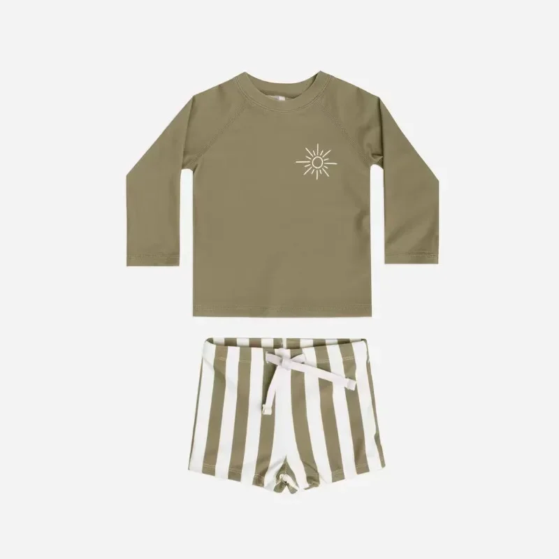 UPF 50+Baby Boys Swimwear RC Fashion Cartoon Children's Swimsuit Set Quick Drying Sunscreen New Summer Girls Swimsuit 3