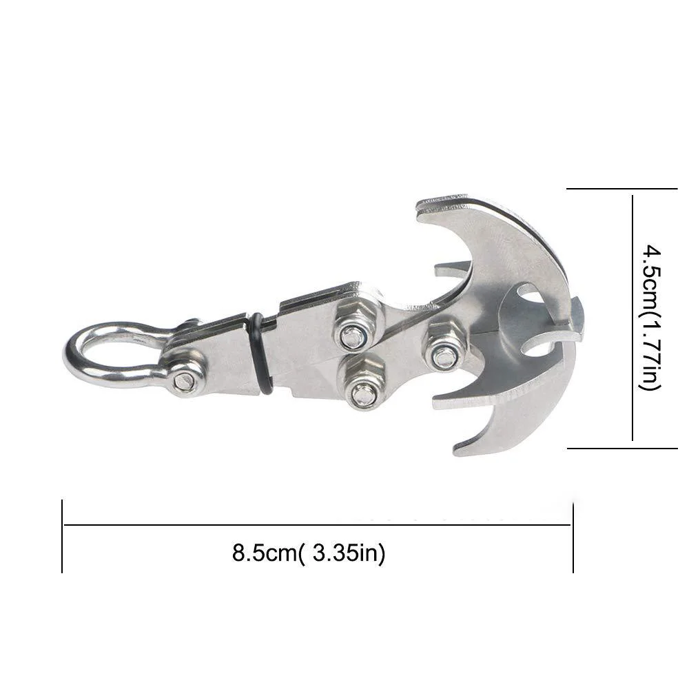 Folding Gravity Grab Hook Outdoor Rock Climbing Rescue Claw Survival  Mountaineering Hook Tool Multifunctional Stainless Steel - AliExpress