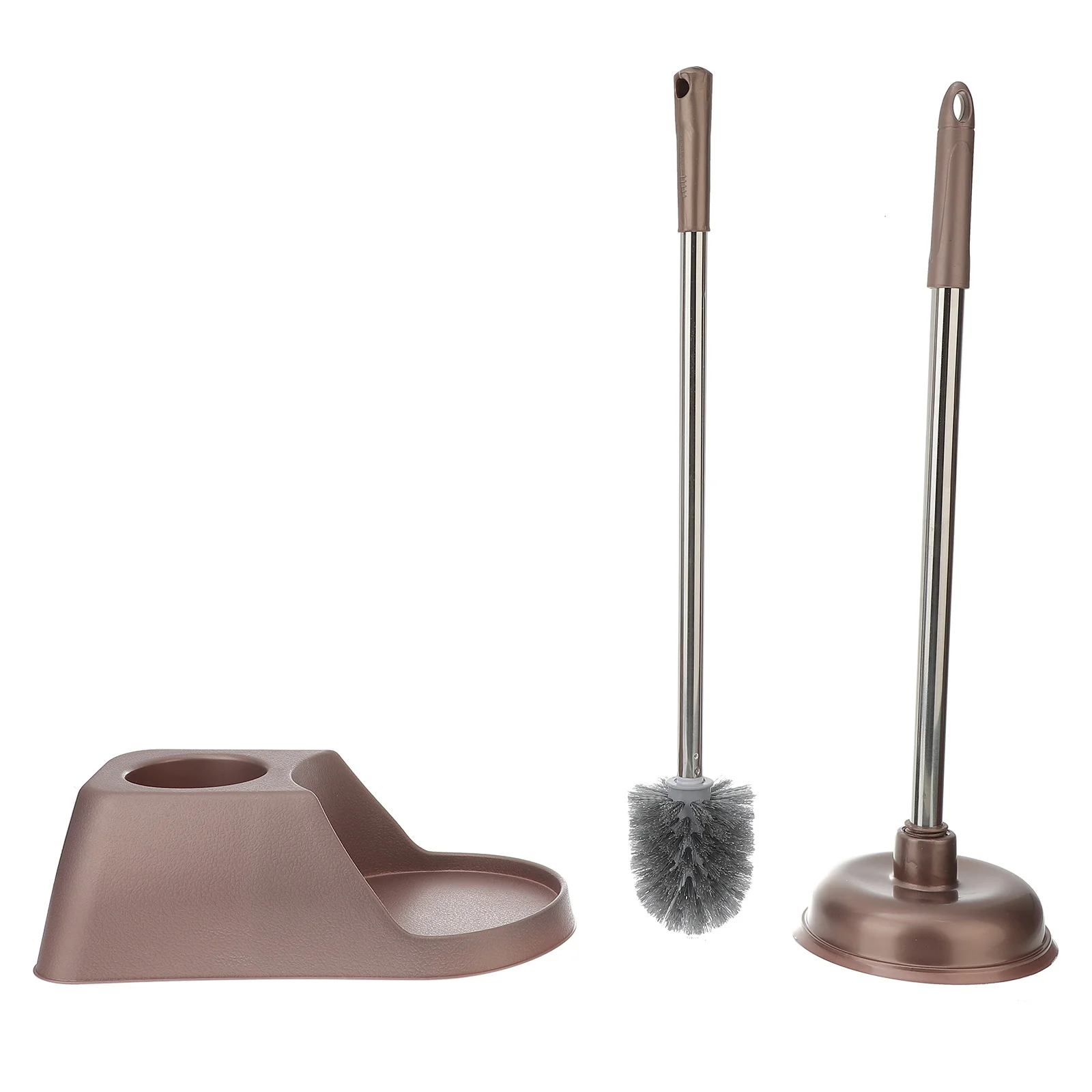 

1 Set Bathroom Cleaning Brush Powerful Toilet Plunger with Holder for Home