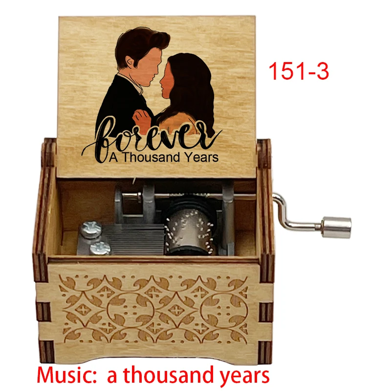 Timeless Melody Wooden Music Box – Romantic Anniversary Gift