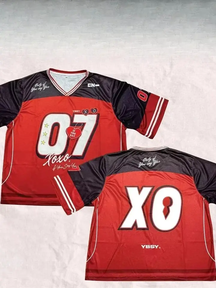 Korean YBSY Enhypen XO Jersey Korean 2025 T-shirt Men's New Summer