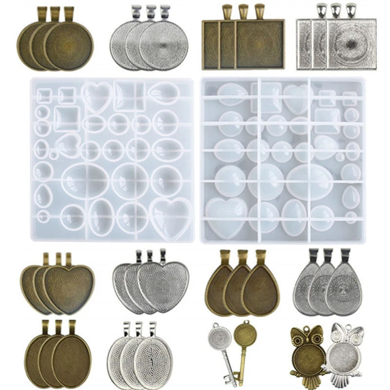 Y4QE DIY Crafts Jewelry Earrings Mould Ornaments Crystal Silicone Mould