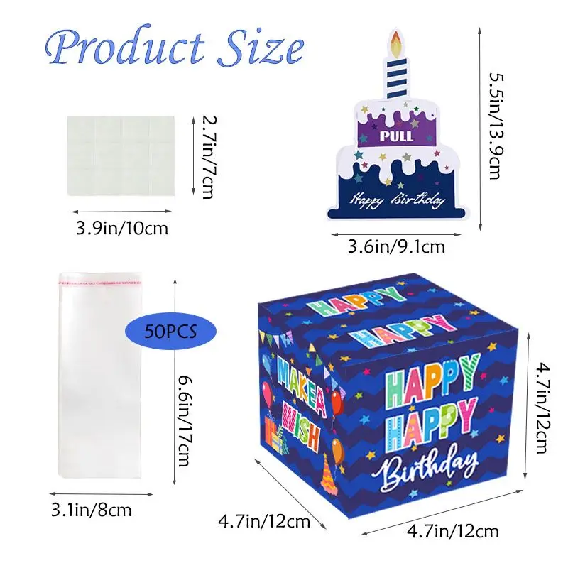 Birthday Cash Surprise Gift Box – Creative Money Holder with Pull-Out “Happy Birthday” ... - SKU MGB01557 - UGI Pack...