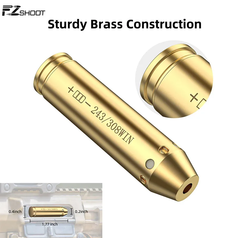 EZshoot 243 308 win Red Laser Boresighter Fit Rifle Integral Mount with Extra Batteries Hunting High Accuracy