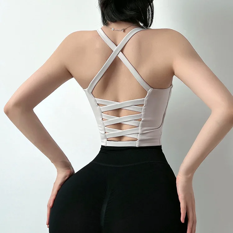 

2023 Women Fitness Yoga Full Cup Sports Bras Female Gym Training Sexy Vest Crop Top Sport Bra Brasieres Para Mujer Bralette топ