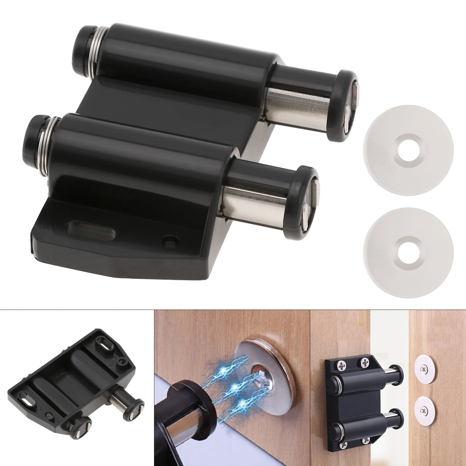 

Cabinet Catches Double Round Head Magnetic Catch Latch for Cabinet Cupboard Touch Catch Stop Self Aligning Cupboard Magnets Tool