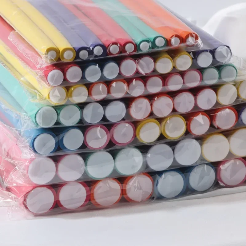 10-Pack Heatless Sponge Hair Curlers - Soft Foam Rollers for Effortless Styling