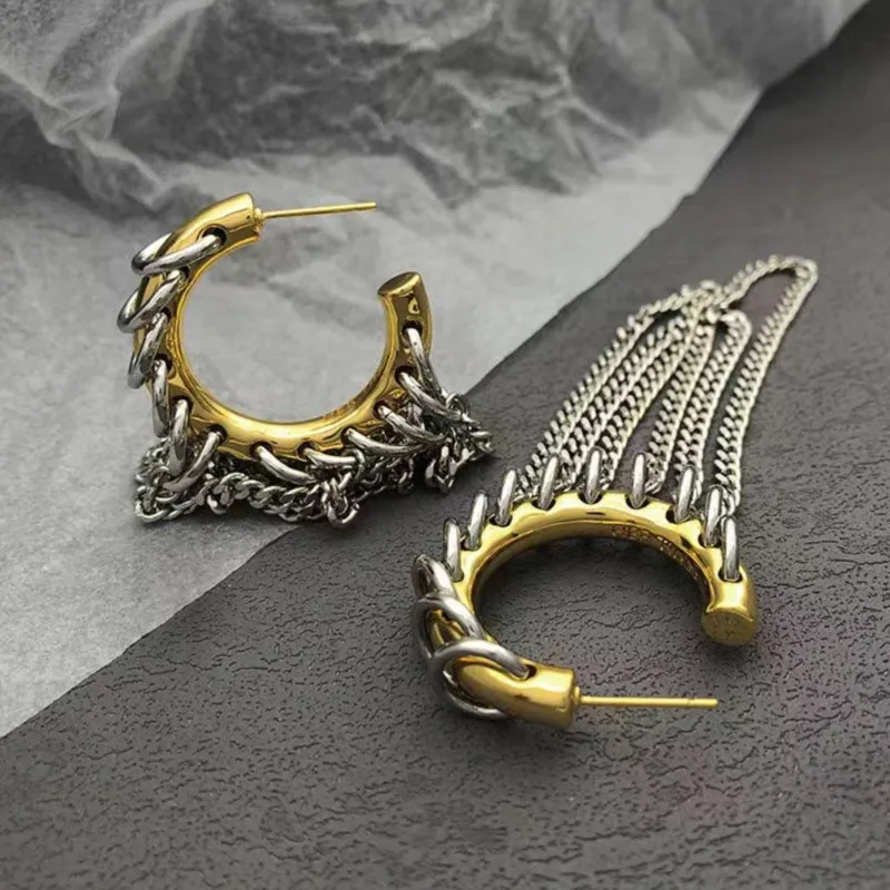 Exaggerated Long Tassel Earrings for Women Men Punk Personality Earrings Party Jewelry Gifts Wholesale