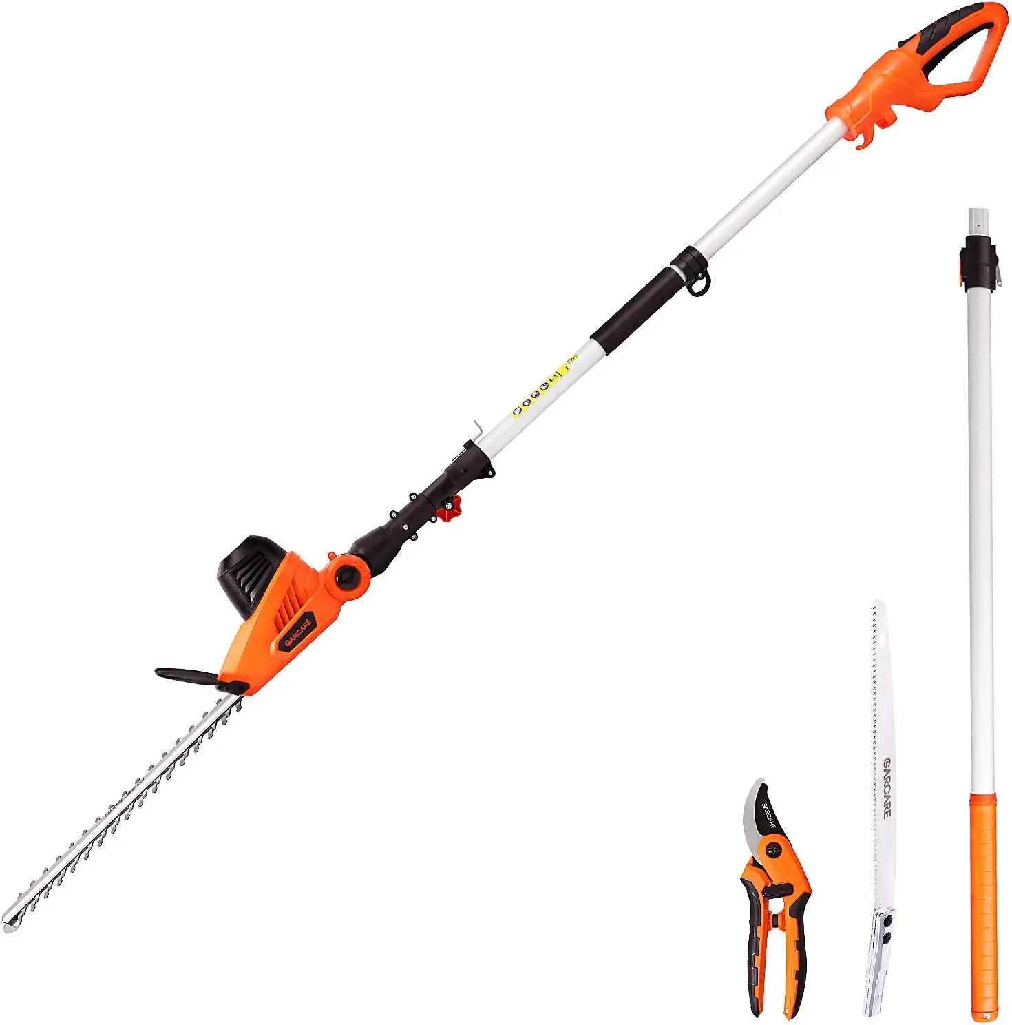 Electric Hedge Trimmers, Corded 4.8A Pole Hedge Trimmer Set with 18 inch Laser Cut Blade