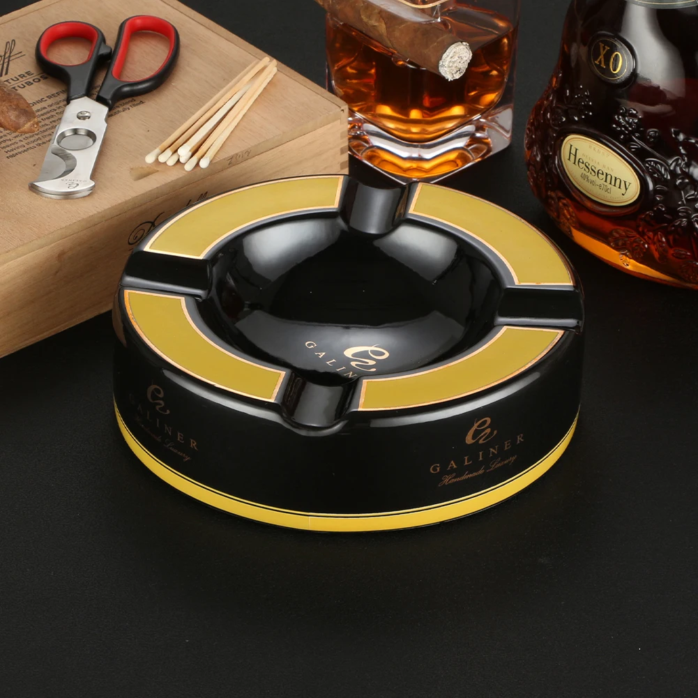 Portable Cigar Ashtray Home Ceramic Ashtray Luxury Tobacco 4 Rest Holder Cigar Ash Tray portable ashtray ceramic ashtray