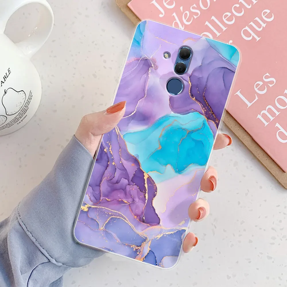 Elegant Marble Chic Girl Silicone Clear Phone Case - Protective Bumper Cover