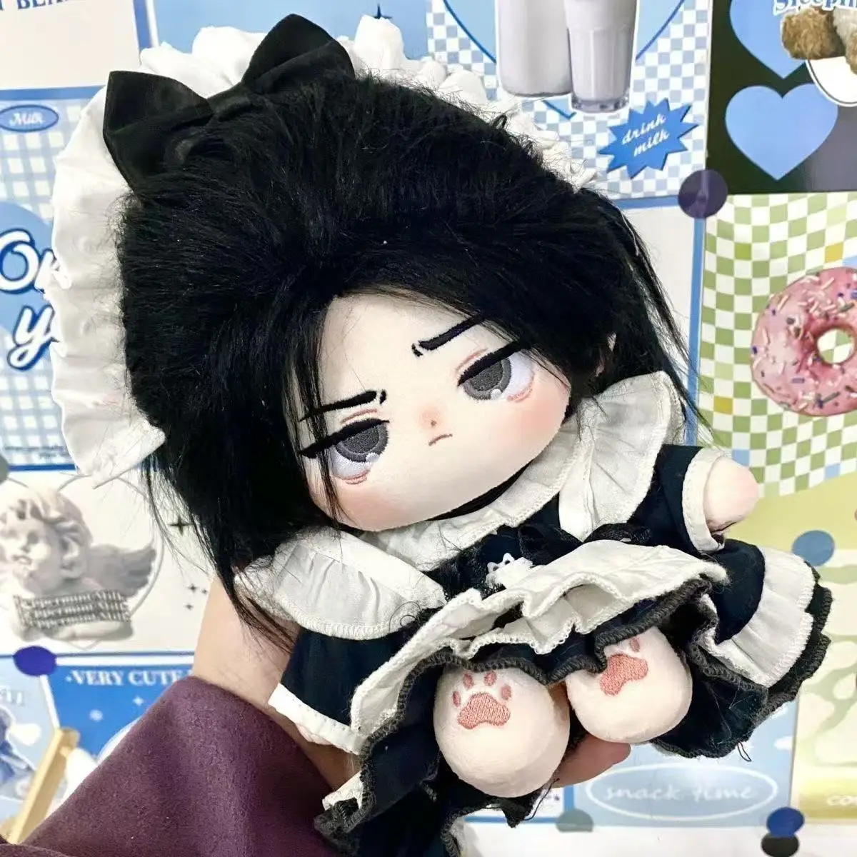 Long black hair 20cm girl replace Clothes Plush Idol Doll Clothes Kids Stuffed Animal Cute Cartoon Fans toys Gift dolls