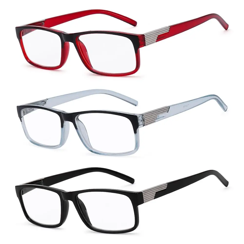 

Fashion Rectangular Frame Presbyopia Reading Glasses Women Men HD Anti Radiation Spring Hinge Readers Eyeglasses Vision Care