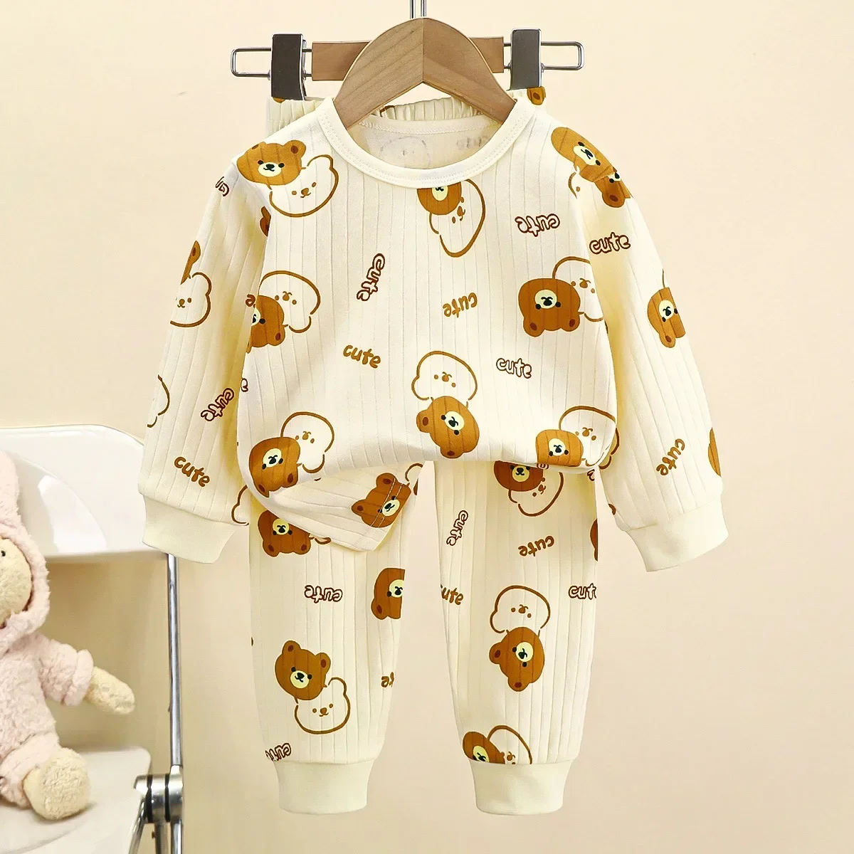 Kids Cotton Cartoon Pajama Set 3