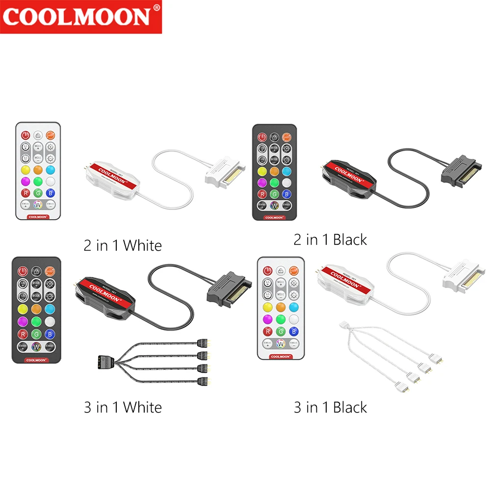 รูปสินค้า อะแดปเตอร์ควบคุม RGB 5V 3Pin สำหรับ PC และพัดลม