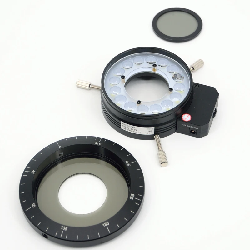 FYSCOPE Microscope Ring Light Illuminator 16pcs Microscope polarized LED ring light Microscope Ring Lamp Polarized lights 3