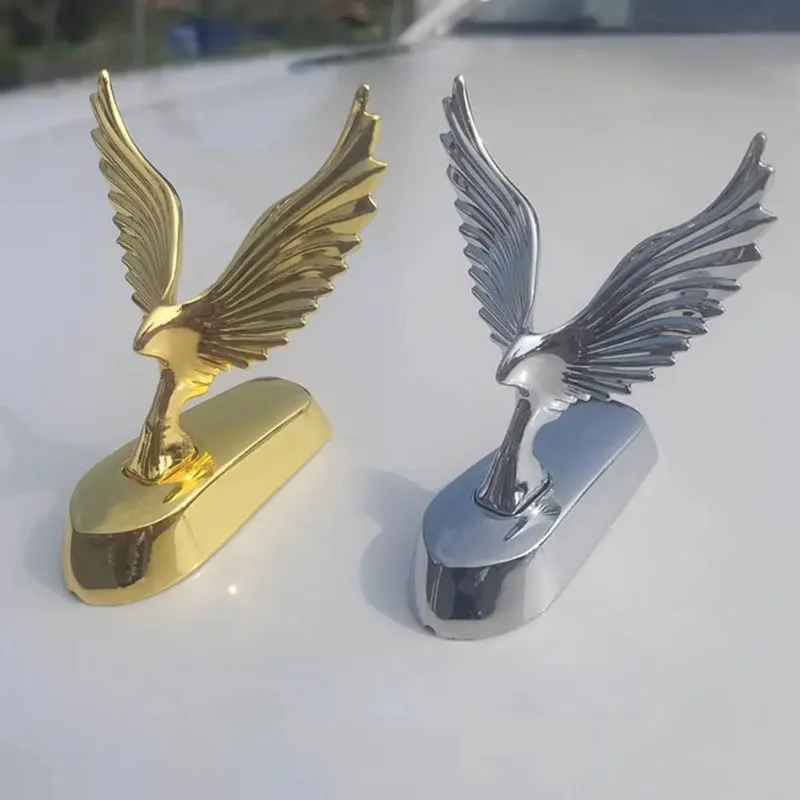 날개가 달린 금속 자동차 장 이글 엔진 후드 3D 이글 엠블럼 개조 배지 로고 장식 액세서리