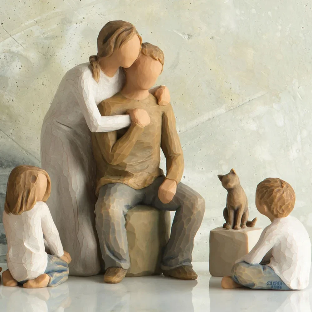 Husband and Wife Character Resin Statue Home Sculpture Anniversary Gift Art Living Room Decoration Crafts Decoration Supplies home decor items