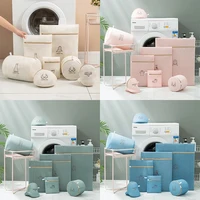 6Pcs Set Thicken Mesh Laundry Bags Dirty Clothes Shoes Bra Washing Bags Clothing Protective Pouch Travel Organizer Storage Bag 2