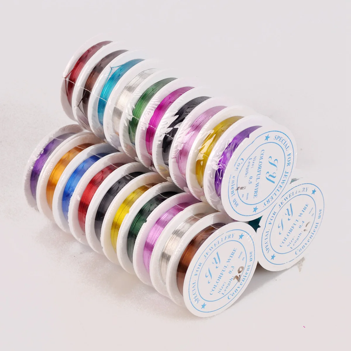 10 Rolls Mixed Colors 0.3mm 0.4mm 0.5mm Iron Metal Wire Similar Copper Wires for Jewelry Making DIY Crafts