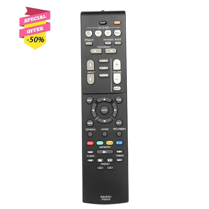 

New RAV531 ZP35470 Remote Control Compatible With Yamaha AV Receiver RAV549 RX-V379 RX-V381 RX-V383 RX-V483 HTR-3071 HTR-4071
