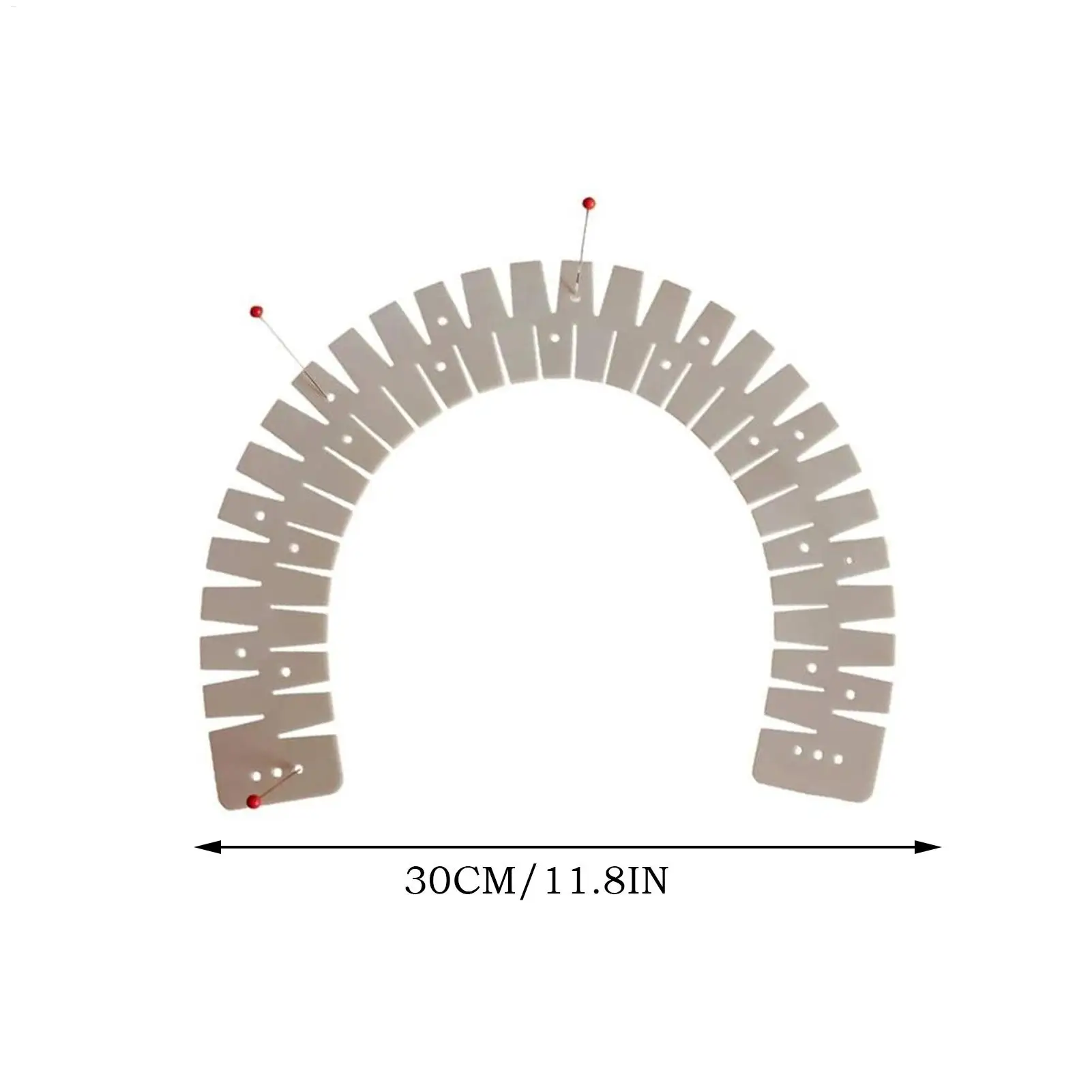 Silicone Hemmer Flexible Sewing Tool Hem Ruler Sewing Auxiliary Tool With Marking Holes Curve Scale Hemming Ruler Sewing Tool
