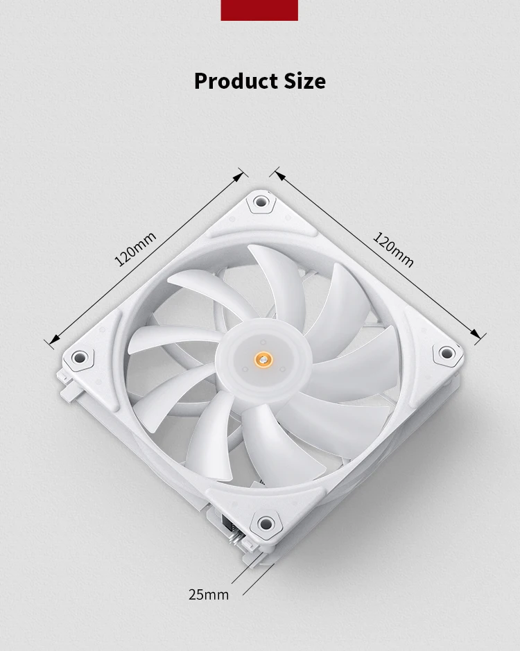 ZL-120 3 IN 1 ARGB PC Case Fan 120mm 4PIN PWM Temperature Control 3PIN ARGB CPU