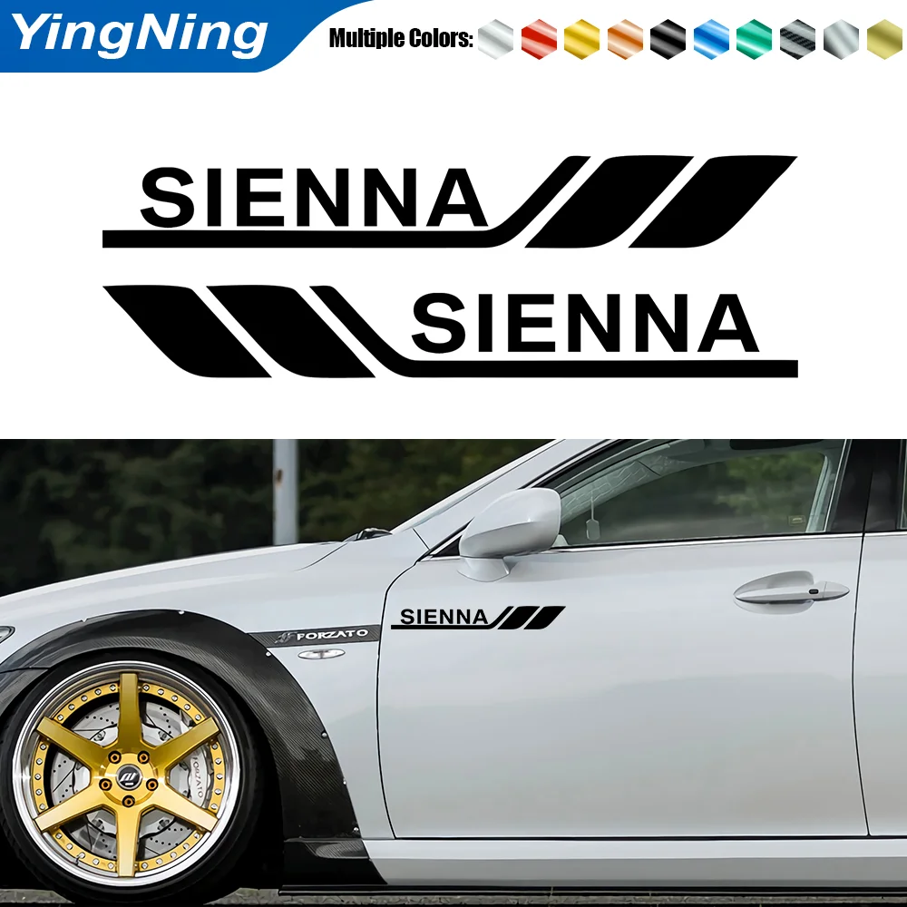 2pcs Car Small Sticker For Toyota SIENNA Vinyl Car Body Creative Car Fender Reflective Leaf Door Decal Sticker Auto Accessories
