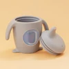 1PCS Toddler Trainer Cup Kids Dining Cup Baby Silicone Transparent Water Bottle With Handle  Milk Cups For Toddlers Baby Stuff 2