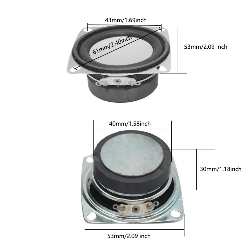 Tweeter A Cupola Altoparlante A Gamma Completa Da 3 Pollici (77 Mm) - Impedenza 4 Ohm, Potenza 5W, Colore Blu Speaker Blu Per Impianti - Foto 5